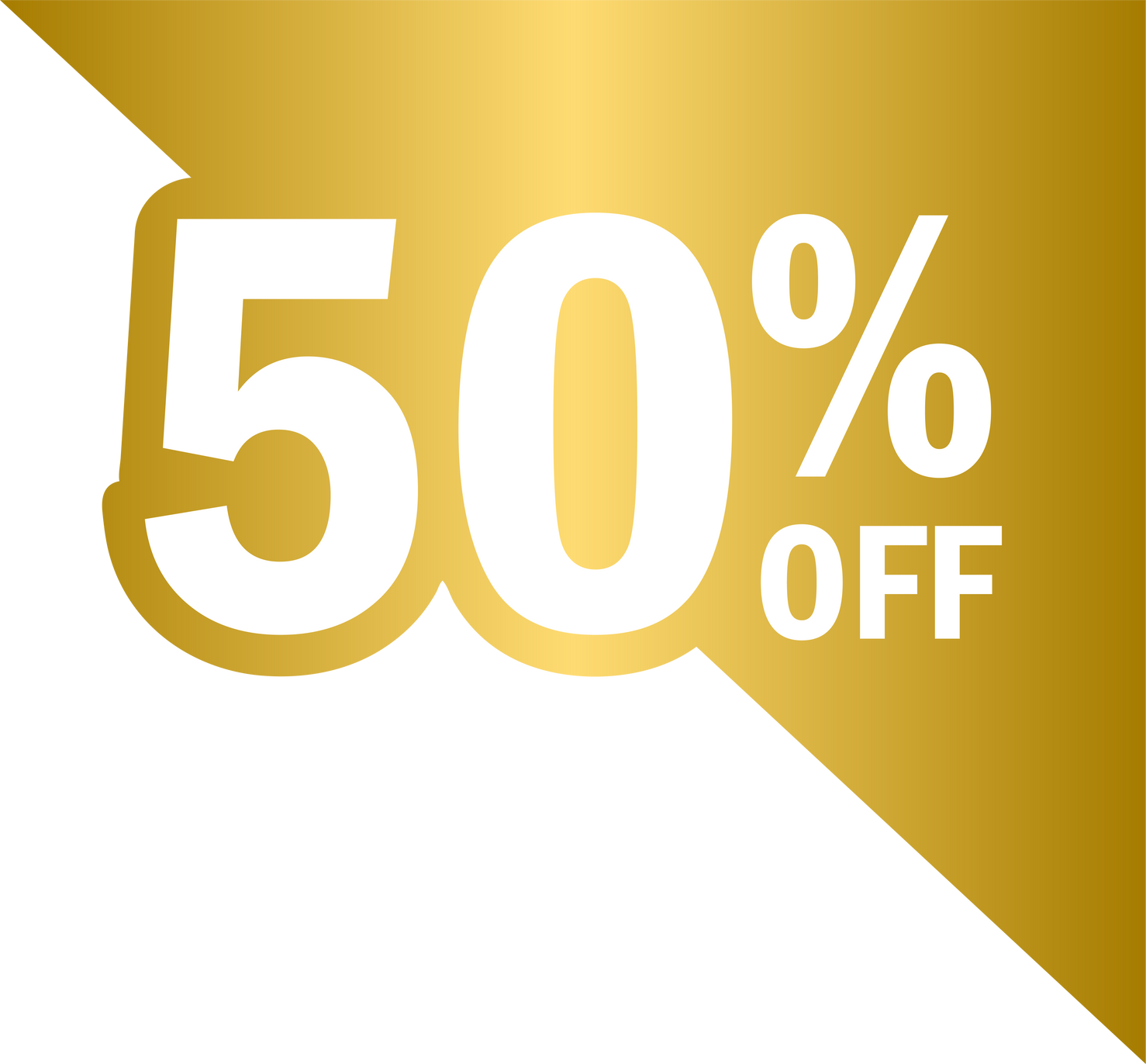Discount 50% off golden tag